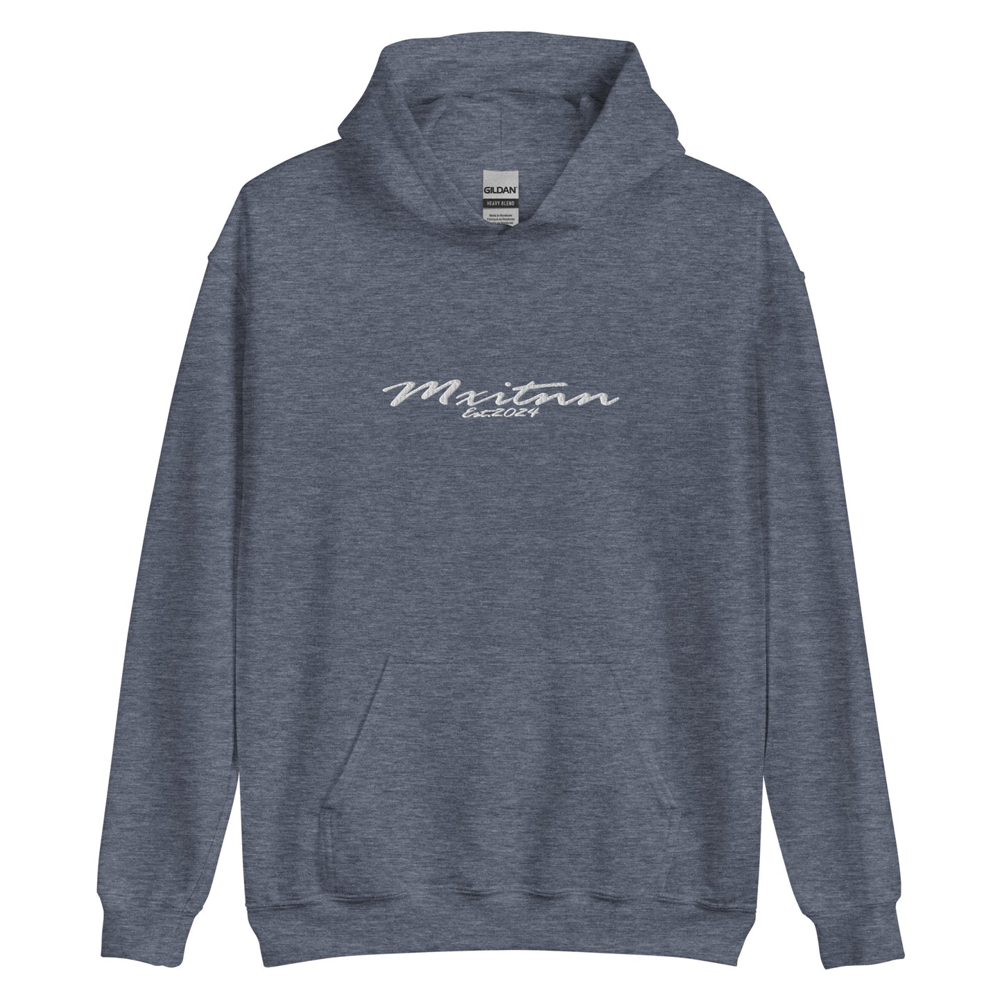 Mxitnn Script Hoodie Embroidery