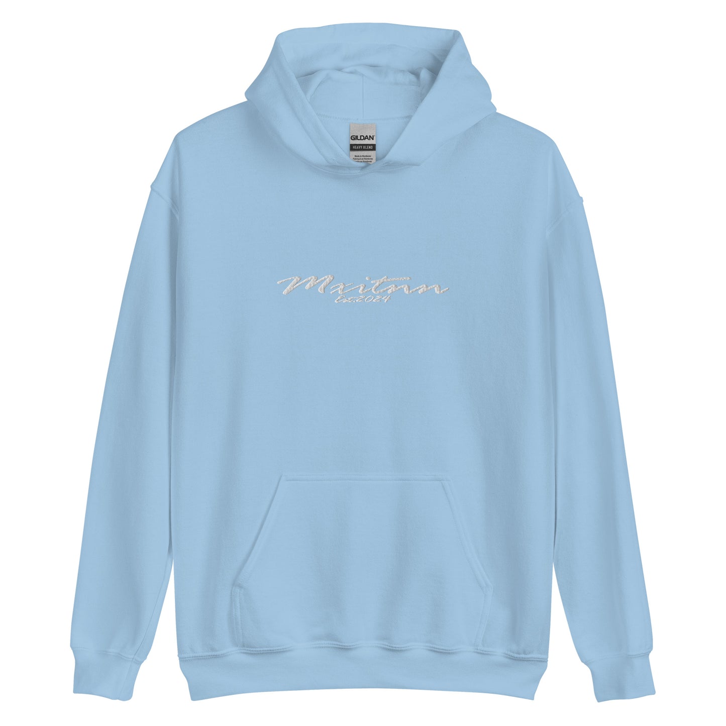 Mxitnn Script Hoodie Embroidery