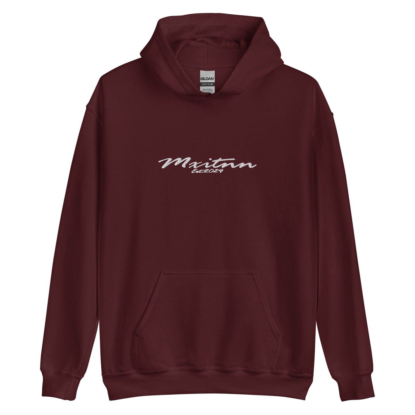 Mxitnn Script Hoodie Embroidery