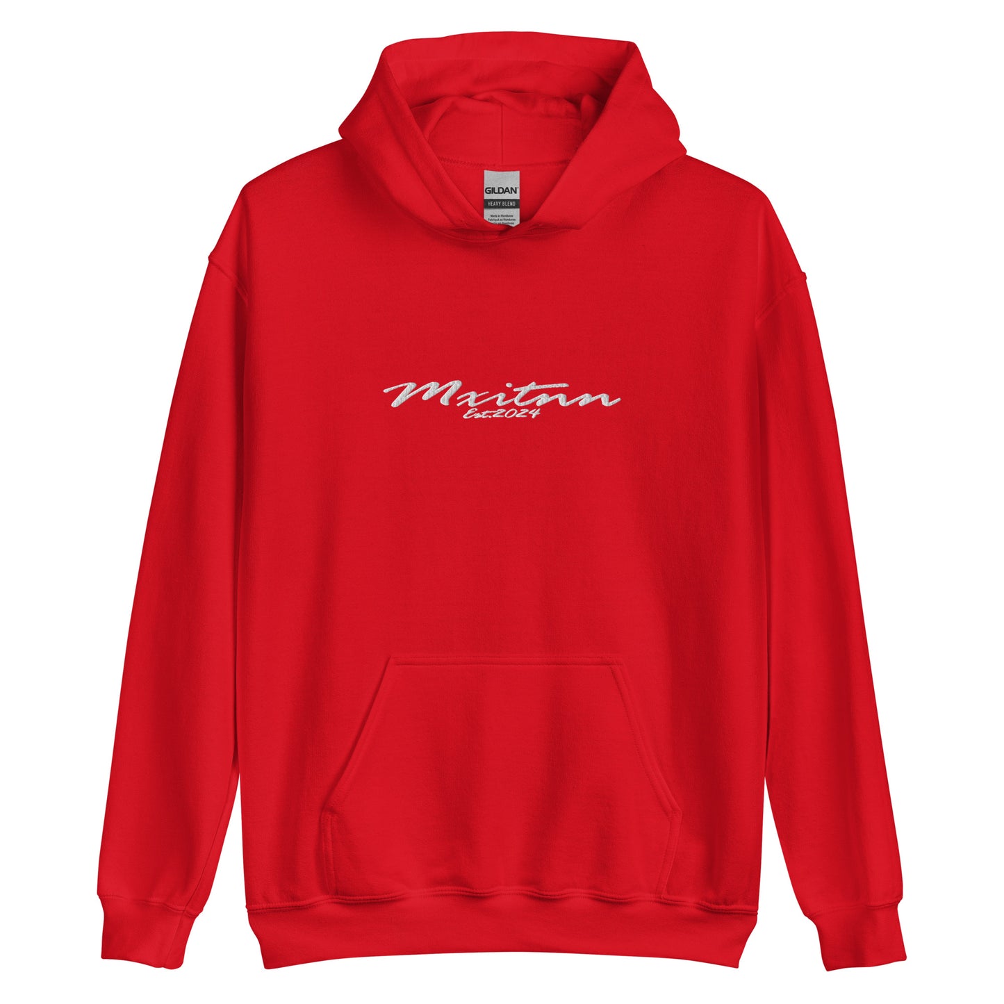 Mxitnn Script Hoodie Embroidery
