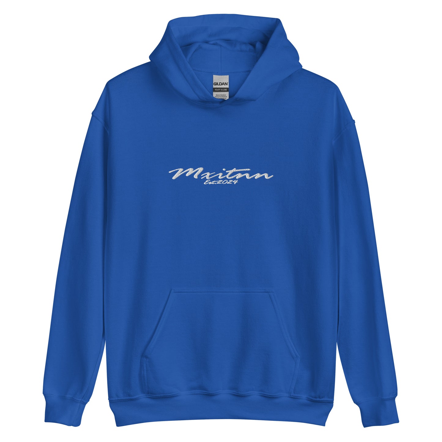 Mxitnn Script Hoodie Embroidery