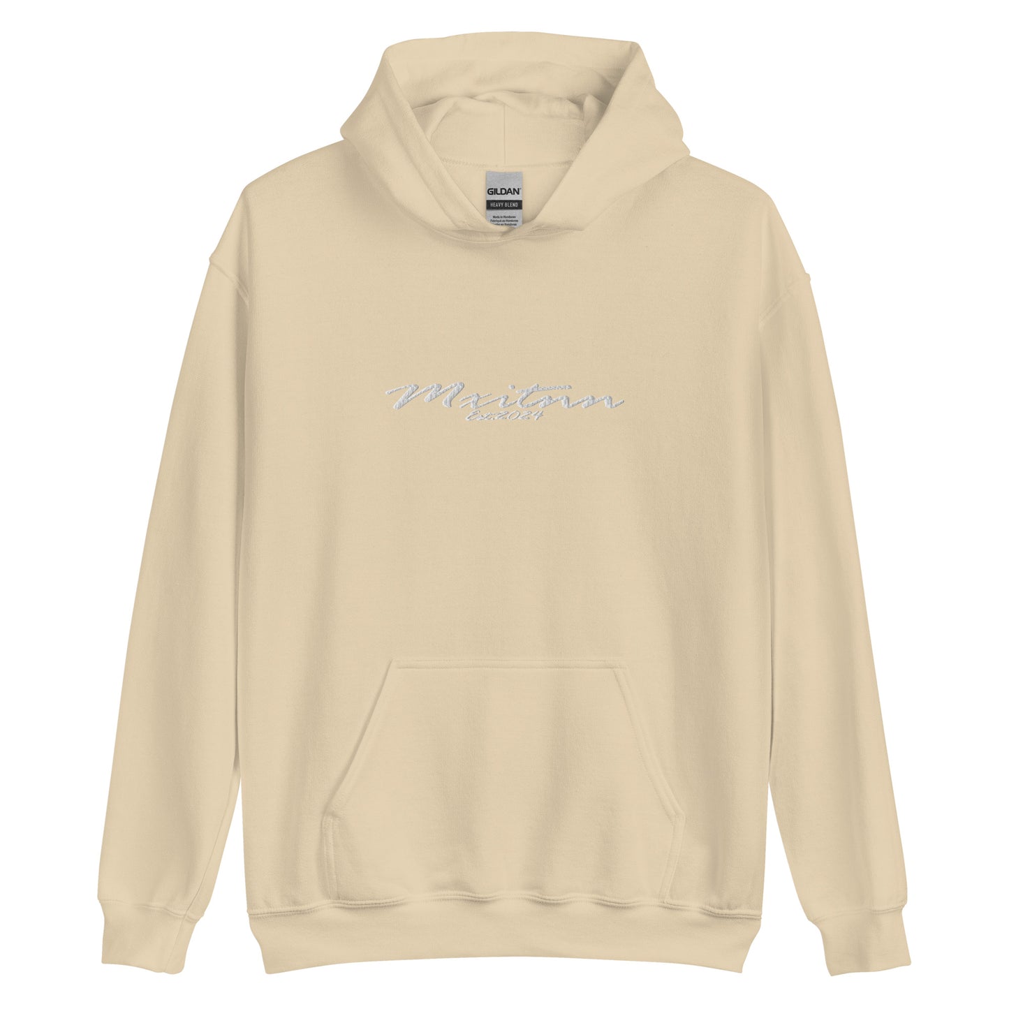 Mxitnn Script Hoodie Embroidery