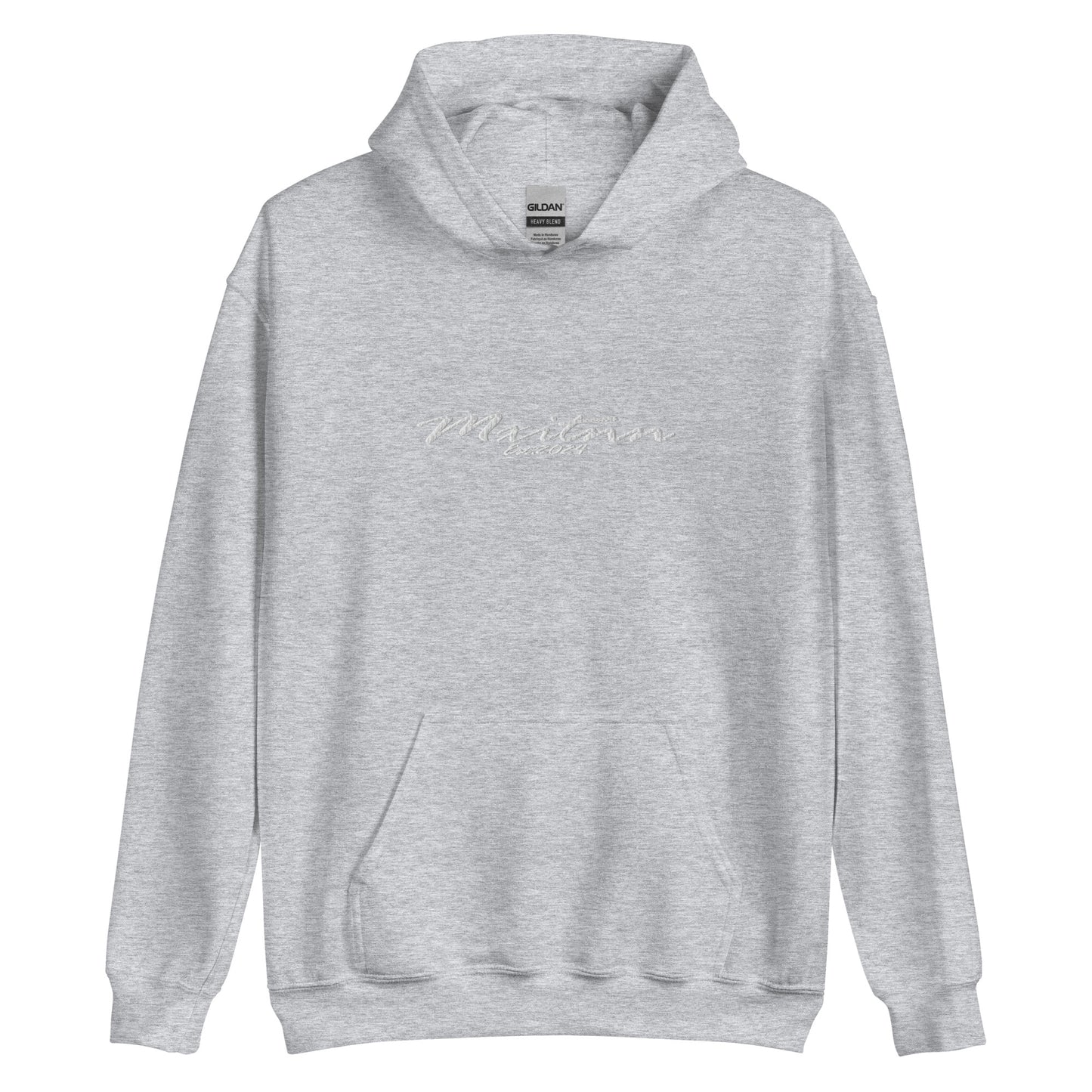 Mxitnn Script Hoodie Embroidery